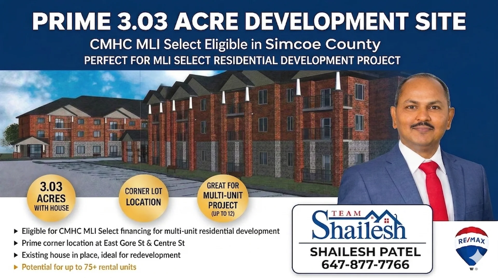 3 Acres of CMHC MLI Select Rental Building Development land - 2